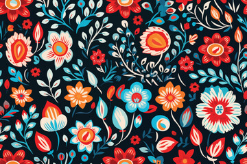 Naklejka premium Floral pattern design , Printing Textile , Transfer designs , pattern , flower