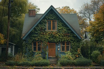 Cozy House Amidst Autumn Foliage