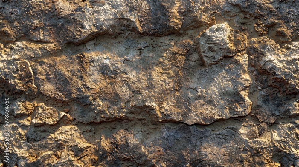 Poster Close-up shot of a rock surface highlighting the intricate and varied textures and patterns