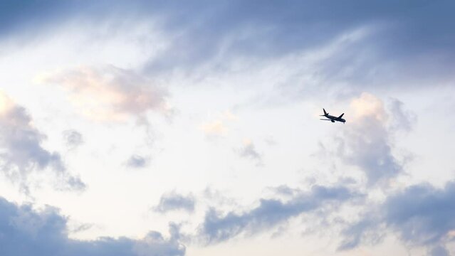 airplane gliding in the sky