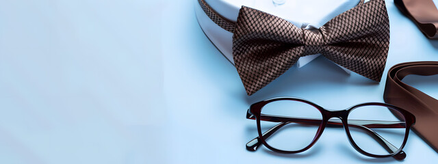 Elegance in Study: Bow Tie and Glasses atop a Book