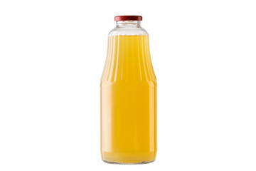Bottle of Pineapple juice isolated on white background with clipping path.
