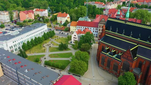 Plac Powstanoww Wielkopolskich Legnica Park Aerial View Poland