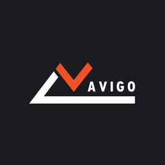 AV letter icon vector concept design template