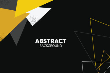 Abstract yellow, black and white background. Minimal geometric background abstract design.