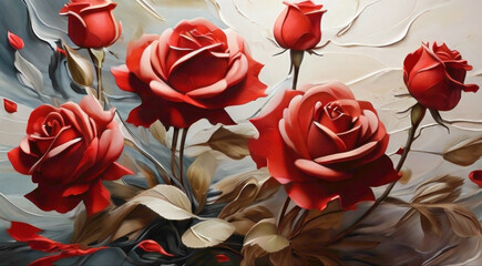 abstract background of red roses