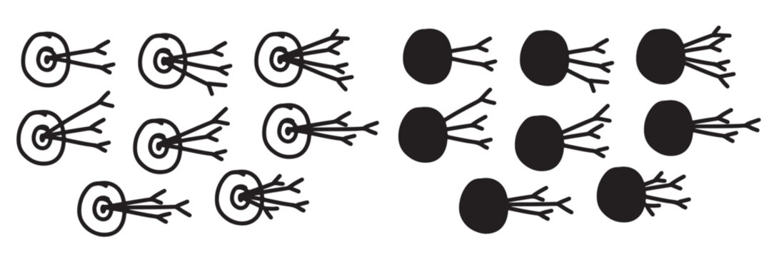 Archery Vector Silhouettes