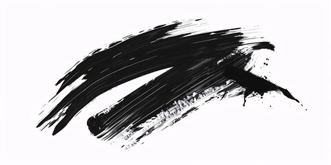 a black brushstroke vector illustration on a white background