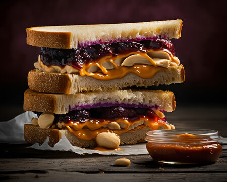 peanut butter and jelly sandwhich