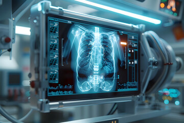 Cutting Edge Diagnostic Imaging Technology Showcasing Advanced Radiological Examination and Analysis on High Display