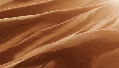 fabric sienna color cloth flowing on wind textile wave flying movement 3d rendering abstract fashion background - obrazy, fototapety, plakaty