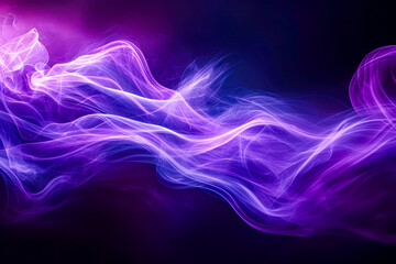 Purple smoke or vapor trails in front of blue background. - obrazy, fototapety, plakaty