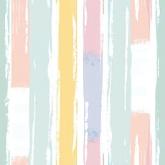 Pastel vertical seamless stripes soft brushstroke texture. Art for modern decor and fashion backgrounds. Minimalistic colorful illustration