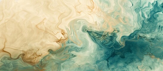 abstract background beige and teal with brown swirls 