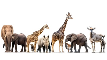 A herd of giraffes and zebras are standing together on a plain.
