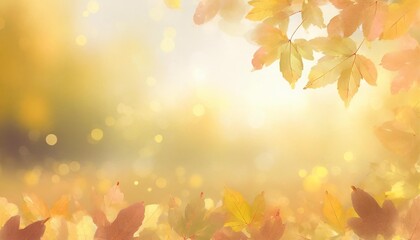 autumn leaf background fall color leaves backdrop banner empty space illustration border generated ai