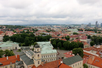 Fototapeta na wymiar 02 07 2023 Vilnius Lithuania. Vilnius is the capital and largest city of Lithuania. It is located in the southeast of Lithuania on the Vilnius River.