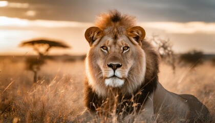 animal lion wildlife africa wild portrait african cat nature