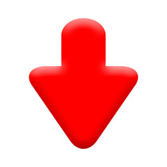 Fototapeta premium 3d Red down arrow 