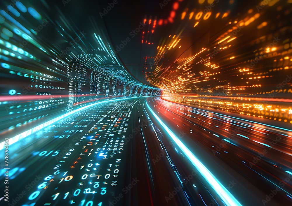 Leinwandbilder revolutionizing tech with lightning speed, accelerated computing on the electronic highway