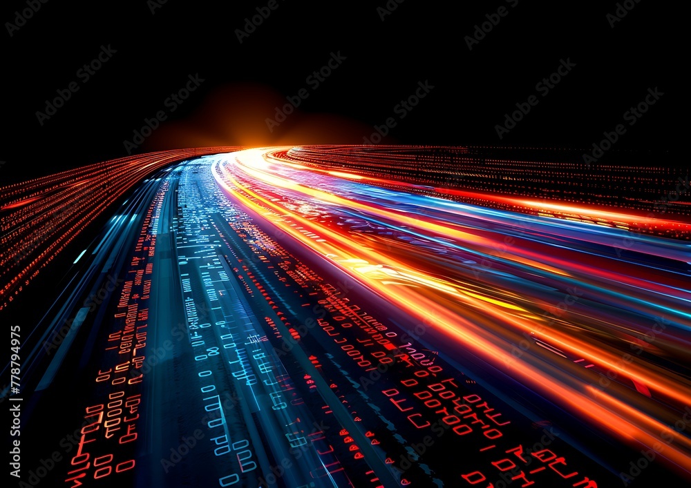 Fototapete revolutionizing tech with lightning speed, accelerated computing on the electronic highway