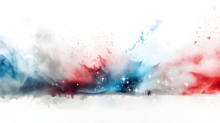 White Background Enhanced With Vibrant Dark Blue And Red Watercolor Stains

