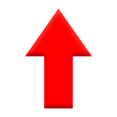 red arrow isolated on white