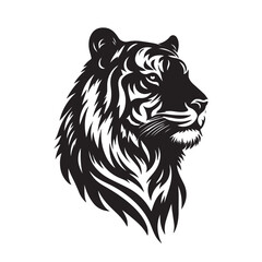 Transparent Tiger Clipart - Black Tiger Vector