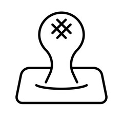 Simple rice cake rise icon. Vector.