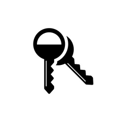 Two key icon vector isolated on white background. Access concept