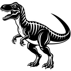 dinosaur illustration, black dinosaur silhouette vector illustration,icon,svg,monster characters,Holiday t shirt,Hand drawn trendy Vector illustration,dinosaur on black background