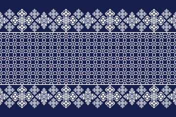 Geometric ethnic floral pixel art embroidery, Aztec style, abstract background design for fabric, clothing, textile, wrapping, decoration, scarf, print, wallpaper, table runner. - 778801902