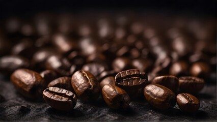coffee beans background, ai generated - obrazy, fototapety, plakaty