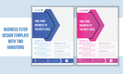 Corporate business flyer template design set