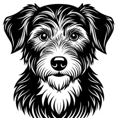 dog illustration, black dog silhouette vector illustration,icon,svg,pet,monster characters,Holiday t shirt,Hand drawn trendy Vector illustration,dog on black background