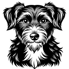 dog illustration, black dog silhouette vector illustration,icon,svg,pet,monster characters,Holiday t shirt,Hand drawn trendy Vector illustration,dog on black background