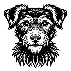 dog illustration, black dog silhouette vector illustration,icon,svg,pet,monster characters,Holiday t shirt,Hand drawn trendy Vector illustration,dog on black background