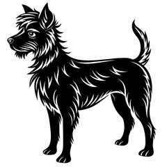 dog illustration, black dog silhouette vector illustration,icon,svg,pet,monster characters,Holiday t shirt,Hand drawn trendy Vector illustration,dog on black background