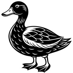 duck isolated on white, black duck silhouette vector illustration,icon,svg,pet,duck characters,Holiday t shirt,Hand drawn trendy Vector illustration,duck on black background