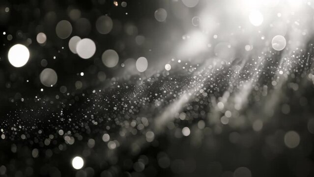 dark gray ultra bokeh lights as digital background, 4k virtual video animation background overlay