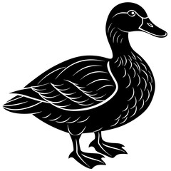 duck isolated on white, black duck silhouette vector illustration,icon,svg,pet,duck characters,Holiday t shirt,Hand drawn trendy Vector illustration,duck on black background