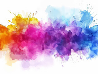 A colorful splash of paint with a rainbow of colors