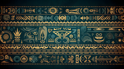 Ancient maya wall art wallpaper, maya style pattern background, maya background wallpaper