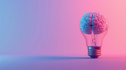 Light Bulb With Brain Inside