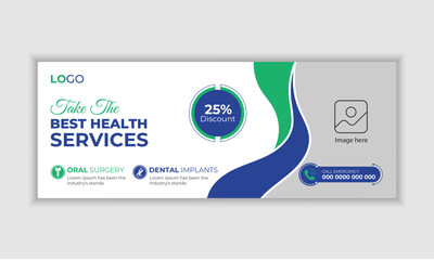 Medical Healthcare Facebook Cover Design Template Or Web Banner Design