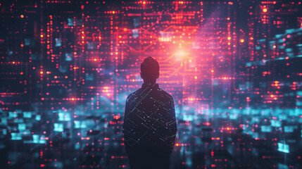 Change Management Frameworks, Business strategy concept, futuristic background