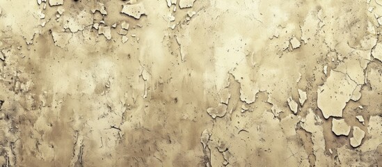 A closeup image of a dirty wall covered in various stains resembling brown liquid, mold, and soil. The natural materials such as wood and grass add to the grimy appearance - obrazy, fototapety, plakaty