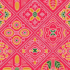 Traditional seamless bandhani patoda pattern Digital design