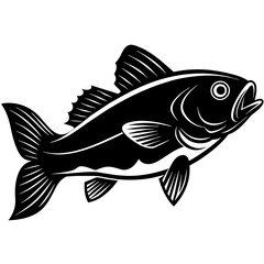 black and white fish, black fish, silhouette vector illustration,icon,svg,pet,goldfish characters,Holiday t shirt,Hand drawn trendy Vector illustration,fish on black background