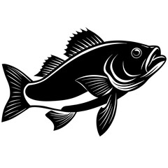 black and white fish, black fish, silhouette vector illustration,icon,svg,pet,goldfish characters,Holiday t shirt,Hand drawn trendy Vector illustration,fish on black background